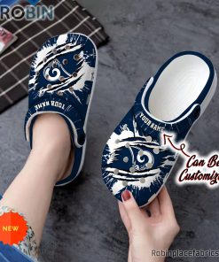 Los Angeles Rams Crocs – Personalized LA Rams Football Ripped Claw Clog Shoes