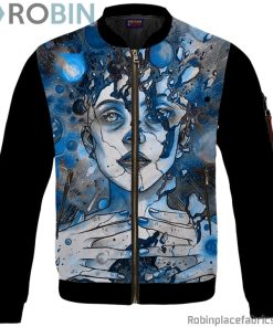 Marijuana Goddess Hemp 420 Weed Blue Bomber Jacket