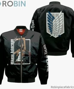 Mikasa Ackerman Attack On Titan Anime Manga Bomber Jacket