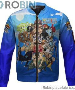 Mugiwara Pirates Crew Art Vibrant One Piece Bomber Jacket
