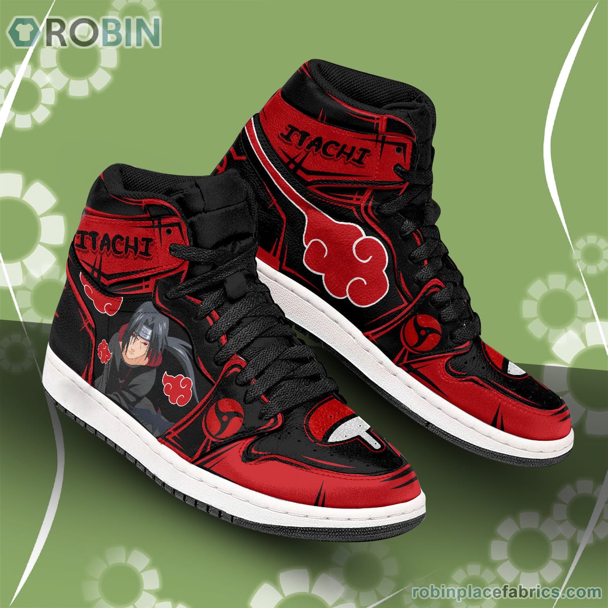 Naruto Akatsuki JD Sneakers Itachi Uchiha Custom Anime Shoes ...