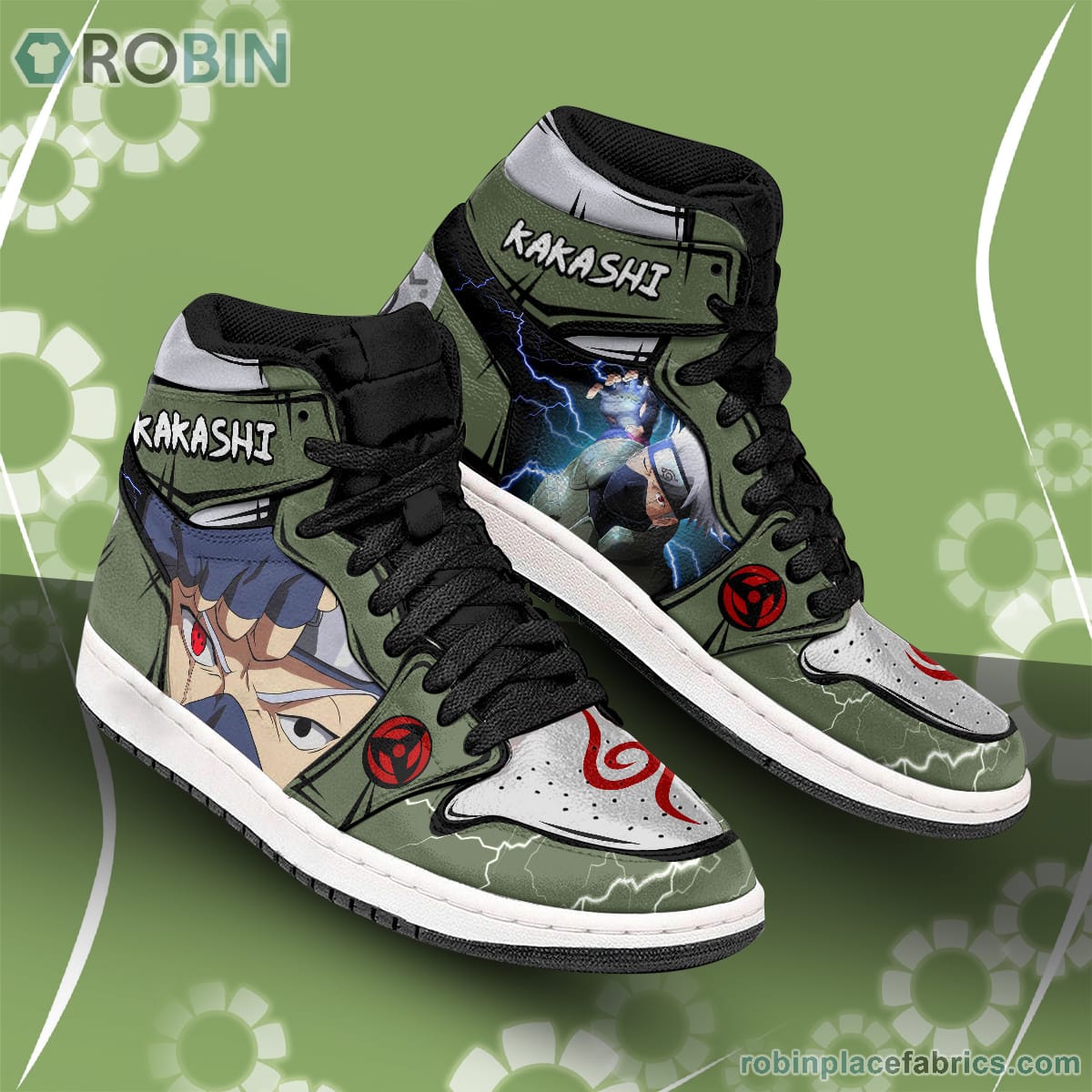 Naruto JD Sneakers Kakashi Custom Anime Shoes - RobinPlaceFabrics