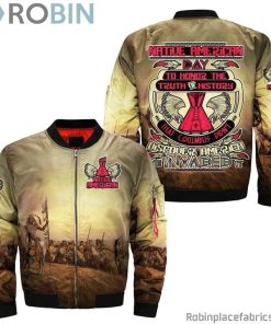 Native American Day To Honor Bomber Jacket