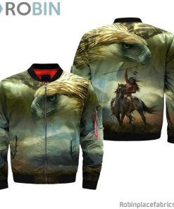 Native American Eagle Art Bomber Jacket