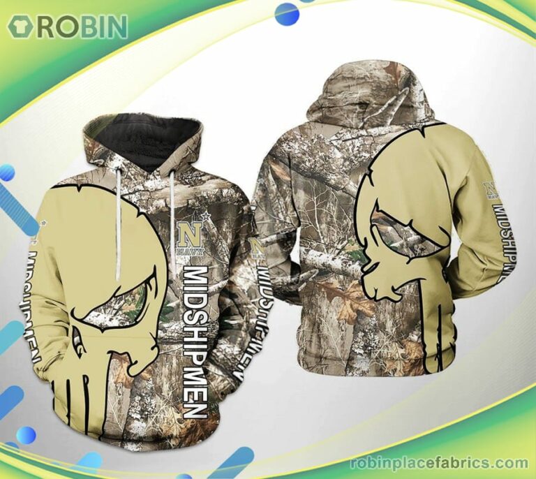 Navy Midshipmen Ncaa Camo Veteran Hunting 3d Printed Hoodie