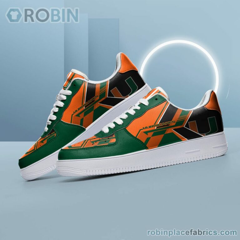 NCAA Miami Hurricanes Air Force Shoes – NAF Shoes
