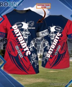 New England Patriots Custom Shirt – Personalized Full Printed 3D T Shirt