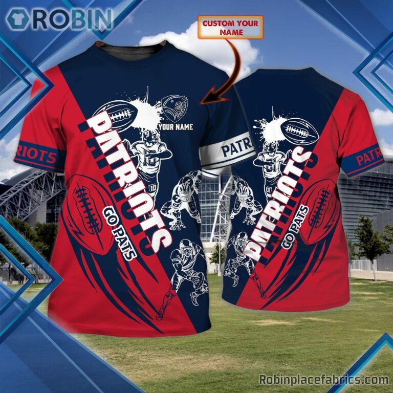 New England Patriots Custom Shirt – Personalized Full Printed 3D T Shirt