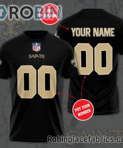 New Orleans Saints  Custom Shirt – Personalized Name & Number Football 3D All Over Print T – Shirt