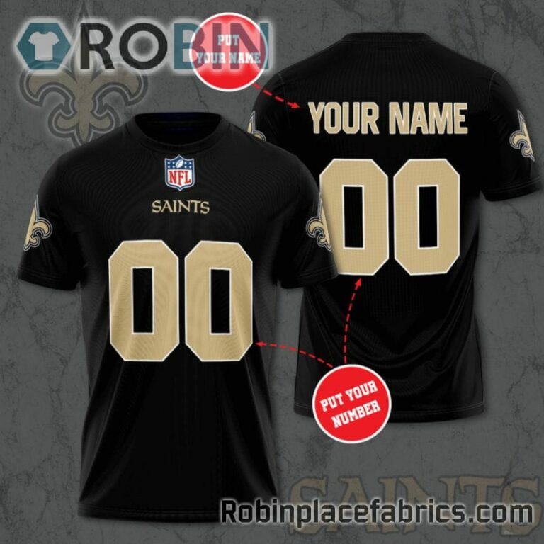 New Orleans Saints  Custom Shirt – Personalized Name & Number Football 3D All Over Print T – Shirt