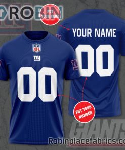 New York Giants Custom Shirt – Personalized Name & Number Football 3D All Over Print T – Shirt