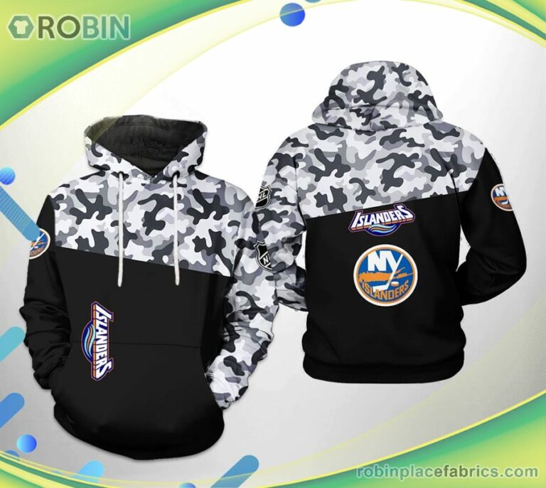 New York Islanders Nhl Camo Veteran 3d Printed Hoodie