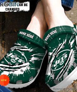 New York Jets Crocs – Personalized NY Jets Football Ripped Claw Clog Shoes
