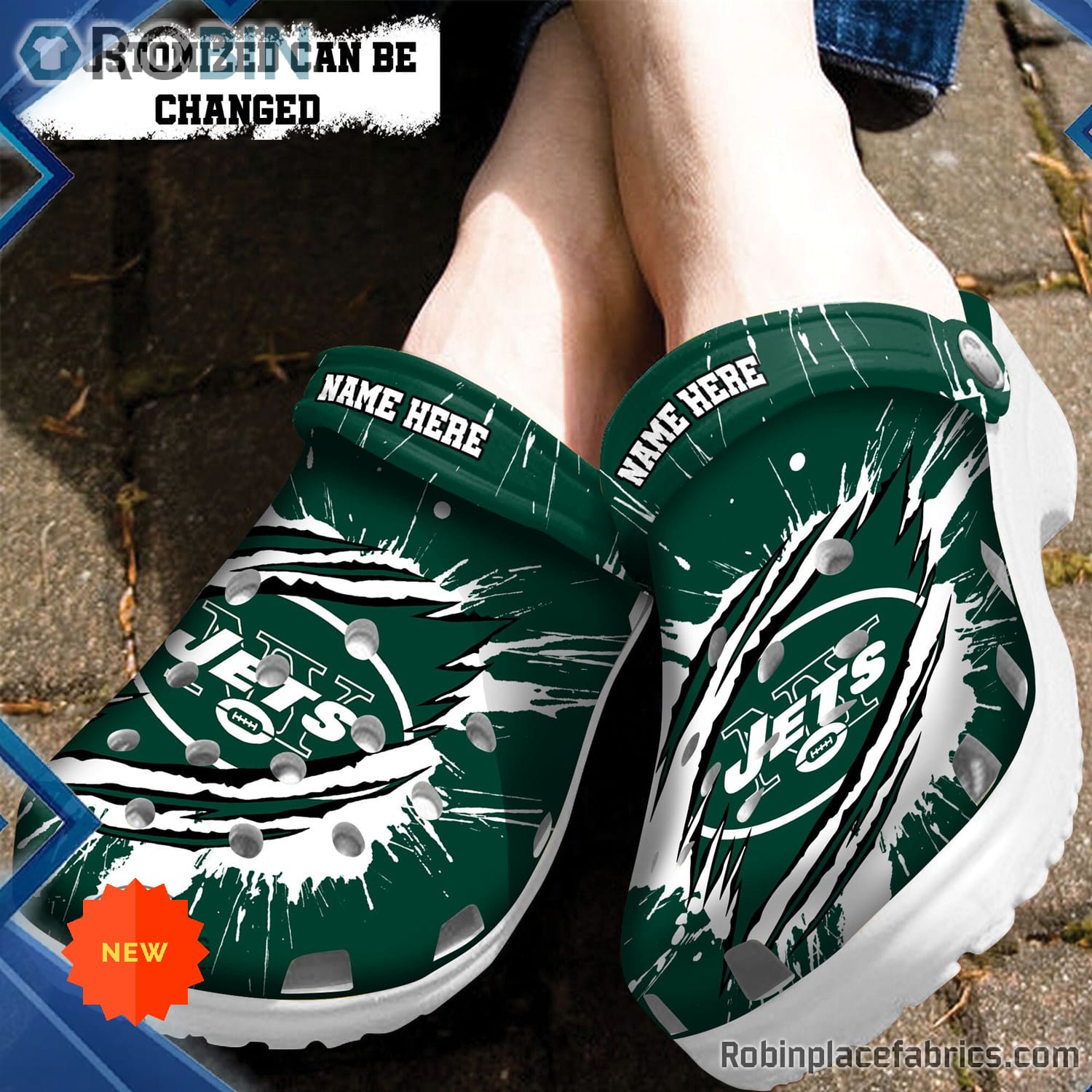 New York Jets Crocs - Personalized NY Jets Football Ripped Claw Clog ...