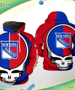 New York Rangers Nhl Grateful Dead 3d Printed Hoodie