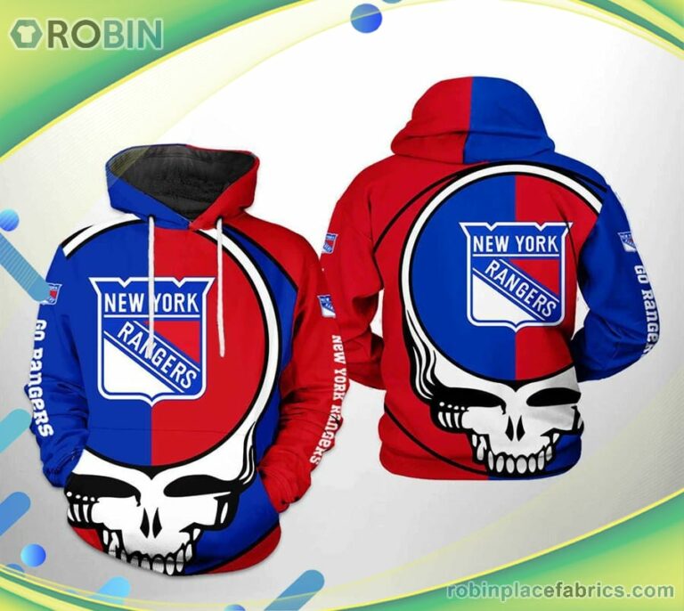 New York Rangers Nhl Grateful Dead 3d Printed Hoodie