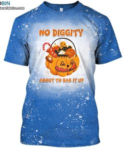 no diggity about to bag it up bleached t shirt funny halloween pumpkin bleached shirt 1 o2U7T