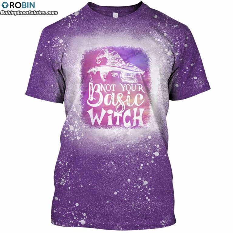 Not Your Basic Witch Bleached T-Shirt – Halloween Witches Bleached Shirt