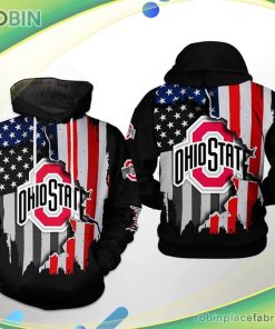 Ohio State Buckeyes Ncaa Us Flag 3d Printed Hoodie Ohio State Buckeyes Ncaa Us Flag 3d Printed Hoodie