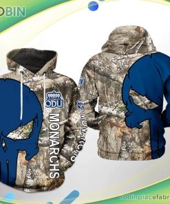 Old Dominion Monarchs Ncaa Camo Veteran Hunting 3d Printed Hoodie