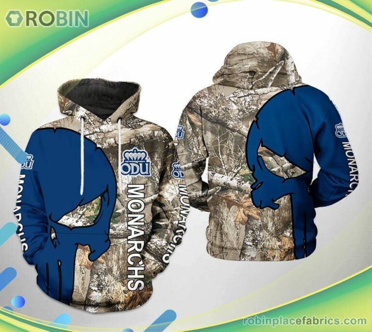 Old Dominion Monarchs Ncaa Camo Veteran Hunting 3d Printed Hoodie