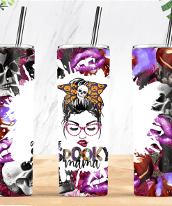 One Spooky Mama Halloween Tumbler Skinny Tumbler