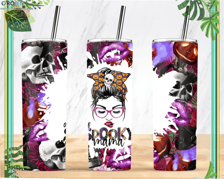 One Spooky Mama Halloween Tumbler Skinny Tumbler