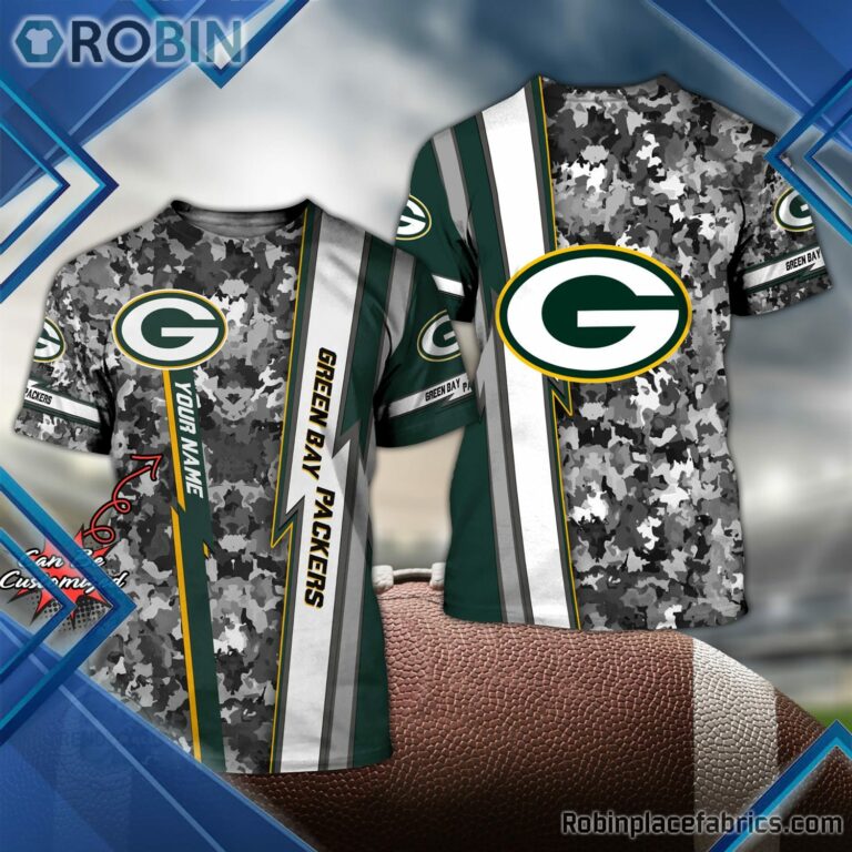 Packers Shirts – Personalized G.Packers Football Team Camo 3D All Over Print T-Shirt