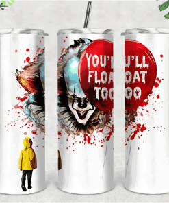 Pennywise The Dancing Clown Tumbler Skinny Tumbler Halloween Tumble