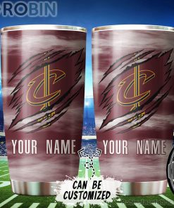 Personalized Name & Logo Cleveland Cavaliers Basketball Ripped Claw Tumbler