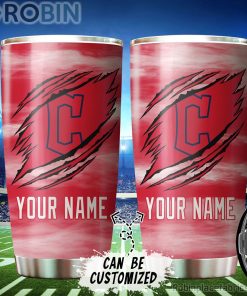 Personalized Name & Logo Cleveland Guardians Baseball Ripped Claw Tumbler Personalized Name & Logo Cleveland Guardians Baseball Ripped Claw Tumbler