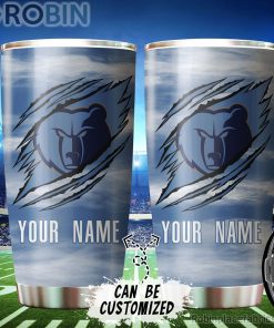 Personalized Name & Logo Memphis Grizzlies Basketball Ripped Claw Tumbler Personalized Name & Logo Memphis Grizzlies Basketball Ripped Claw Tumbler