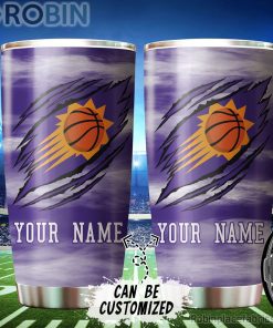 Personalized Name & Logo Phoenix Suns Basketball Ripped Claw Tumbler Personalized Name & Logo Phoenix Suns Basketball Ripped Claw Tumbler