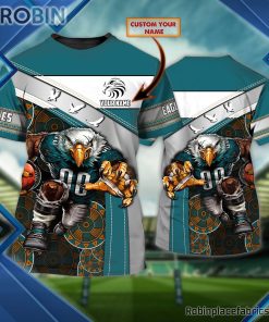 Philadelphia Eagles Custom Shirt – Custom Name Running Player Printed 3D T Shirt