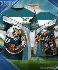 Philadelphia Eagles Custom Shirt – Custom Name Strong Player 3D T Shirt