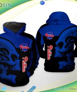 Philadelphia Phillies Mlb Skull 3d Printed Hoodie Philadelphia Phillies Mlb Skull 3d Printed Hoodie