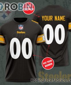 Pittsburgh Steelers Custom Shirt – Personalized Name & Number Football 3D All Over Print T – Shirt
