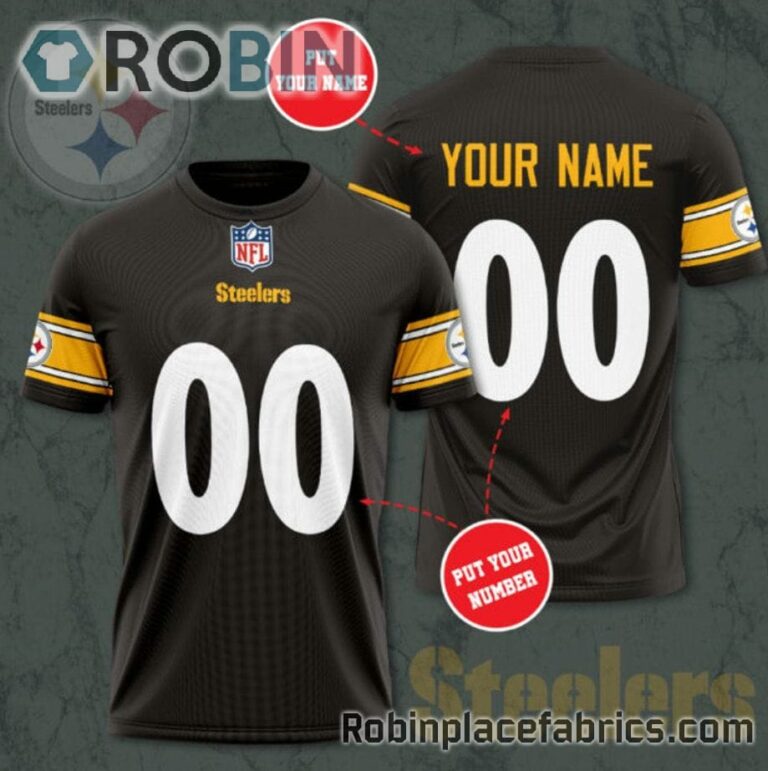 Pittsburgh Steelers Custom Shirt – Personalized Name & Number Football 3D All Over Print T – Shirt