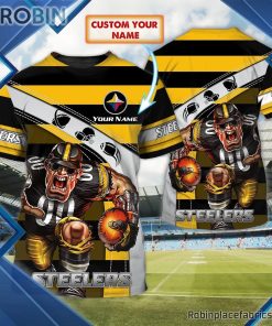 Pittsburgh Steelers Custom Shirt – Personalized Name Player Attack Printed 3D T Shirt