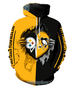 Pittsburgh Steelers Pittsburgh Penguins 3d Printed Hoodie