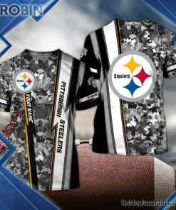Pittsburgh Steelers Shirts – Personalized P.Steelers Football Team Camo 3D All Over Print T-Shirt