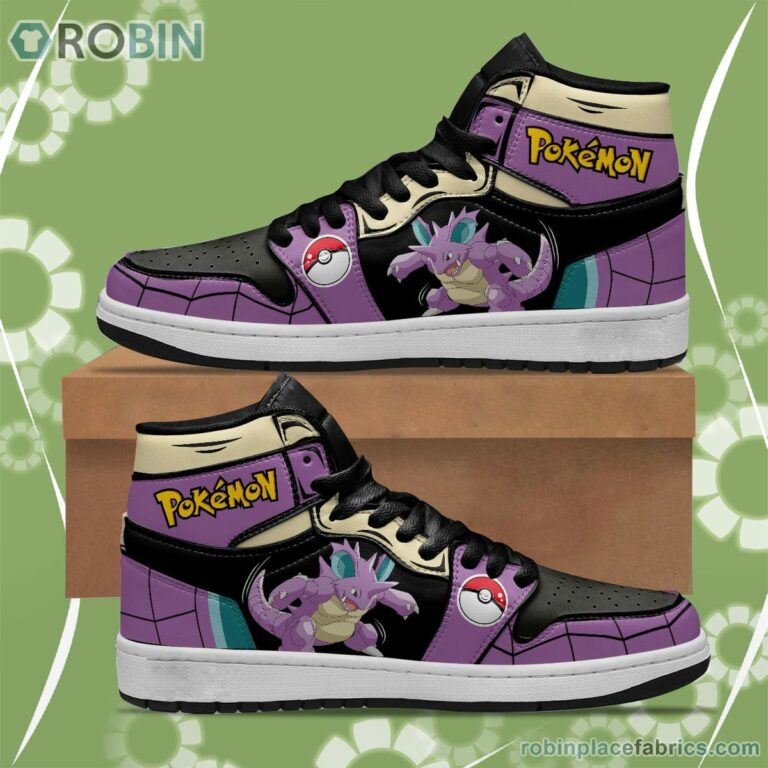 Pokemon Nidoking JD Sneakers Custom Pokemon Anime Shoes