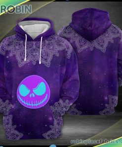 Purple Jack Skellington Mandala 3d Printed Hoodie