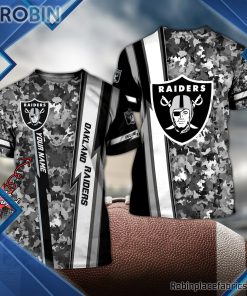 Raiders Shirts – Personalized LV Raiders Football Team Camo 3D All Over Print T-Shirt