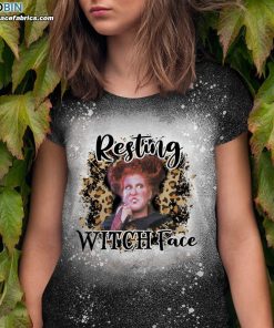 resting witch face hocus pocus bleached t shirt halloween sanderson sisters witches bleached tee 3 jEzgn