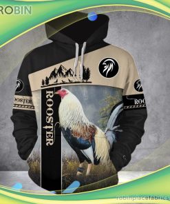 Rooster 3d Printed Hoodie