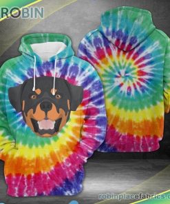 Rottweiler Tie Dye 3d Printed Hoodie