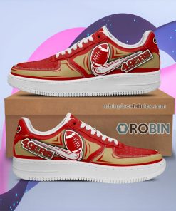 san francisco 49ers air shoes custom naf sneakers 206 QnKCS