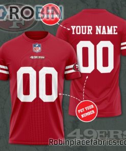 San Francisco 49ers Custom Shirt – Personalized Name & Number Football 3D All Over Print T – Shirt