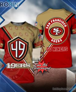 San Francisco 49ers Shirts – Personalized Go Niners Football Pattern 3D All Over Print T-Shirt